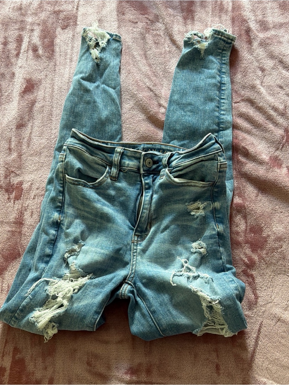 American Eagle ripped skinny jeans size 0 regular